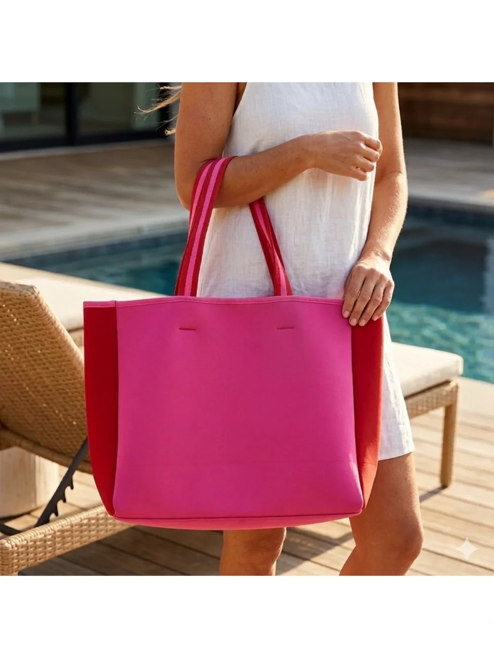 NWT SUMMERSALT Pink and red Tote Bag